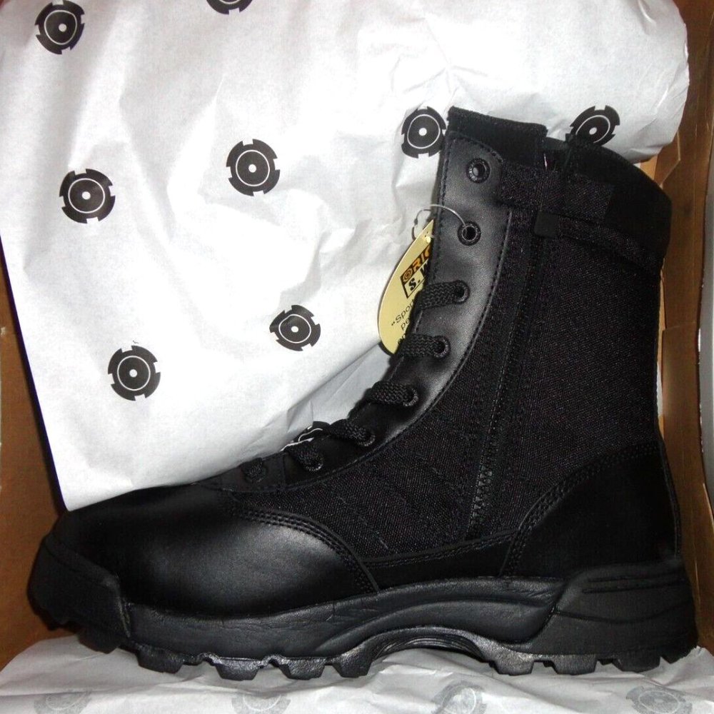 Original S.W.A.T. Men's S 12 Classic 9" Side Zip Black Tactical 1152 Boot NIB!